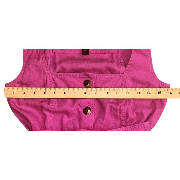 Ann Taylor Linen Blend Sleeveless Belted Utility Top Women's XSP - Picture 4 of 7